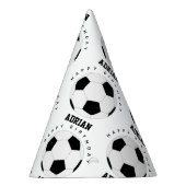 サッカーボールサッカーパーソナライズされたネーム誕生日 パーティーハット (右)