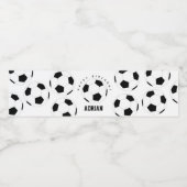 サッカーボールサッカーパーソナライズされたネーム誕生日 ペットボトルラベル (シングルラベル)