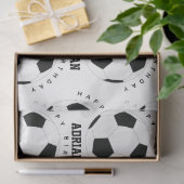 サッカーボールサッカーパーソナライズされたネーム誕生日 薄葉紙 (ギフト)