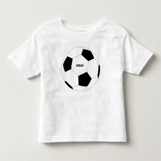 サッカーボールサッカーパーソナライズされた トドラーTシャツ (正面)