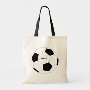 サッカーボールサッカーパーソナライズされた トートバッグ