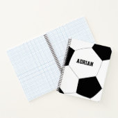 サッカーボールサッカーパーソナライズされた ノートブック (内部)