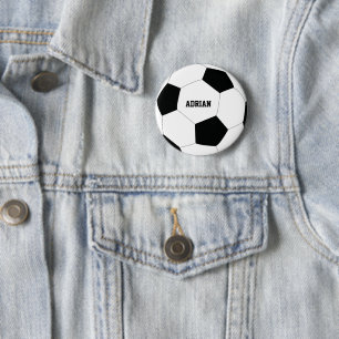 サッカーボールサッカーパーソナライズされた 缶バッジ