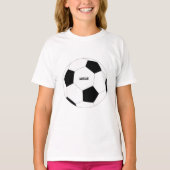 サッカーボールサッカーパーソナライズされた Tシャツ (正面)