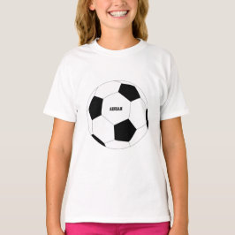 サッカーボールサッカーパーソナライズされた Tシャツ