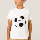 サッカーボールサッカーパーソナライズされた Tシャツ (正面)