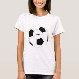サッカーボールサッカーパーソナライズされた Tシャツ