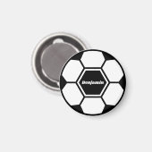 サッカーボールサッカー名前をカスタムするクラシック マグネット (正面/裏面)