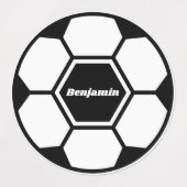 サッカーボールサッカー名前をカスタムするクラシック ラベル (デザイン1)