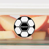 サッカーボールサッカー名前をカスタムするクラシック ラベル (貼付)