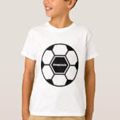 サッカーボールサッカー名前をカスタムするクラシック Tシャツ (正面)