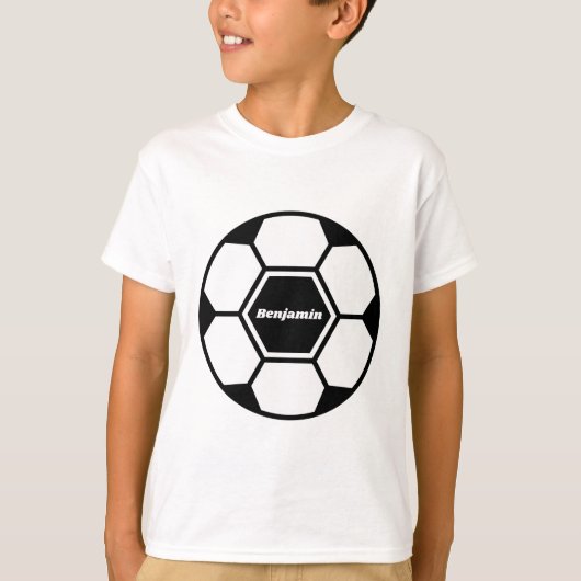 サッカーボールサッカー名前をカスタムするクラシック Tシャツ (正面)