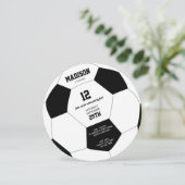 サッカーボールサッカー誕生日パーティーへの招待 招待状 (スタンド正面)