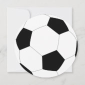 サッカーボールサッカー誕生日パーティーへの招待 招待状 (裏面)