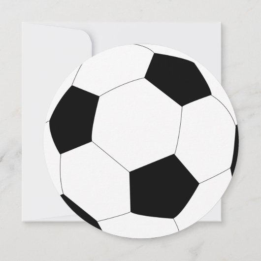 サッカーボールサッカー誕生日パーティーへの招待 招待状 (裏面)