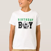 サッカーボールサッカー誕生日ボーイデイパーティー Tシャツ (正面)