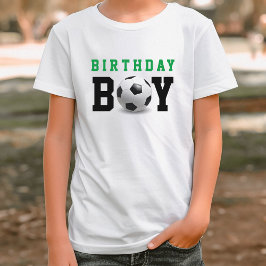 サッカーボールサッカー誕生日ボーイデイパーティー Tシャツ