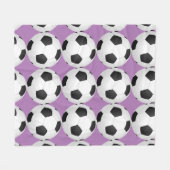 サッカーボールサッカー選手の女子フリースブランケット フリースブランケット (正面(横))