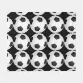 サッカーボールサッカー選手フリースブランケット フリースブランケット (正面(横))