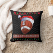 サッカーボールサンタハットクリスマスボールサンタP クッション (ブランケット)