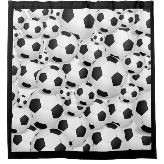 サッカーボールシャワーカーテン シャワーカーテン (正面)