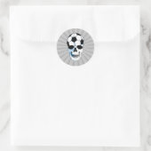 サッカーボールスカルヘッド ラウンドシール (バッグ)