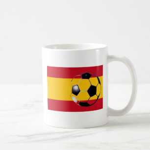 サッカーボールスペイン国旗2博物館ザズルの贈り物 コーヒーマグカップ