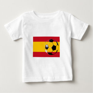 サッカーボールスペイン国旗2博物館ザズルの贈り物 ベビーTシャツ