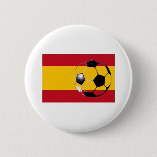 サッカーボールスペイン国旗2博物館ザズルの贈り物 缶バッジ (正面)