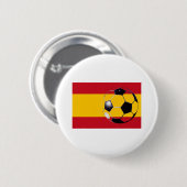 サッカーボールスペイン国旗2博物館ザズルの贈り物 缶バッジ (正面&裏面)
