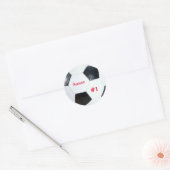 サッカーボールスポーツの名称と年齢 ラウンドシール (封筒)