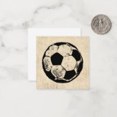 サッカーボールスポーツアートヴィンテージサッカー ノートカード (正面/裏面インサイチュ)