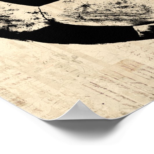 サッカーボールスポーツアートヴィンテージサッカー ポスター (角)