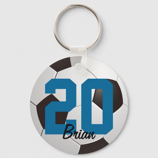 サッカーボールスポーツキーチェーン キーホルダー (正面)