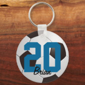 サッカーボールスポーツキーチェーン キーホルダー (正面)