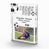 サッカーボールスポーツコーチありがとう フォトブロック (右)