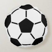 サッカーボールスポーツチーム円枕 ラウンドクッション (裏面)