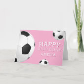 サッカーボールスポーツハッピーバースデー子 カード (正面)