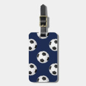 サッカーボールスポーツパターン ラゲッジタグ (正面縦)