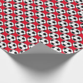 サッカーボールスポーツパターン ラッピングペーパー (角)