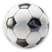 サッカーボールスポーツファン選手 セラミックノブ (正面)