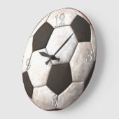 サッカーボールスポーツ愛好家の時計 ラージ壁時計 (傾斜)