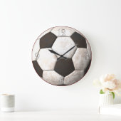 サッカーボールスポーツ愛好家の時計 ラージ壁時計 (ホーム)