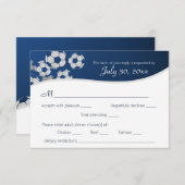 サッカーボールスポーツ返信カードとディナー選択 出欠カード (正面/裏面)