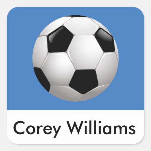 サッカーボールスポーツ スクエアシール (正面)