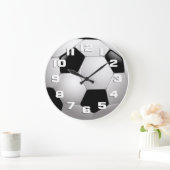 サッカーボールスポーツ ラージ壁時計 (ホーム)