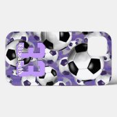 サッカーボールズ!女子サッカー選手のジャージー番号 Case-Mate iPhoneケース (裏面 (横))