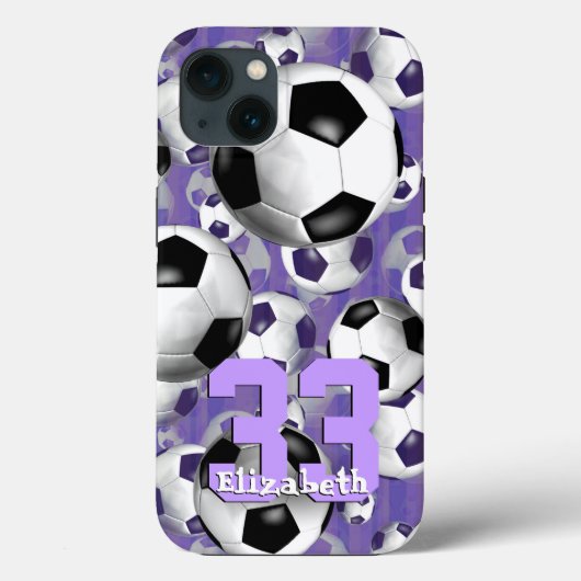 サッカーボールズ!女子サッカー選手のジャージー番号 Case-Mate iPhoneケース (裏面)