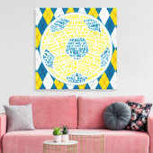 サッカーボールタイポグラフィボックスキャンバス キャンバスプリント (インサイチュ (リビング))