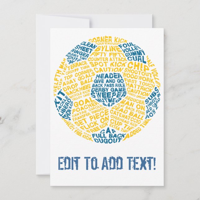 サッカーボールタイポグラフィ (正面)